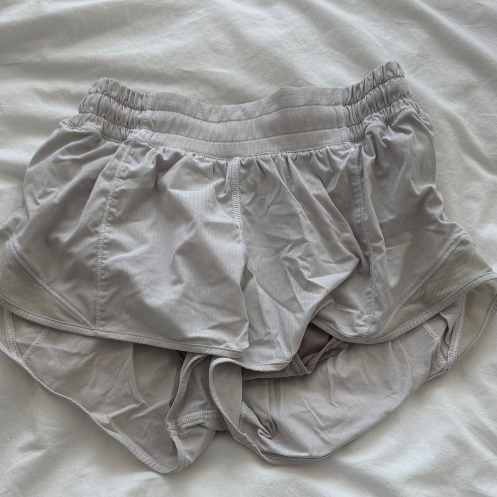 lululemon athletica Light Gray Hotty Hot Shorts